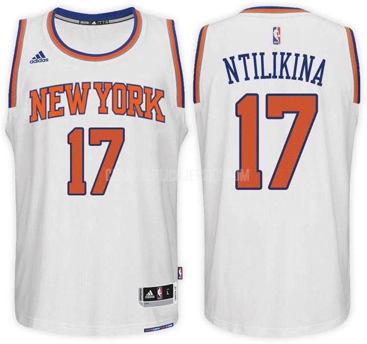 men's new york knicks frank ntilikina 17 white home replica jersey