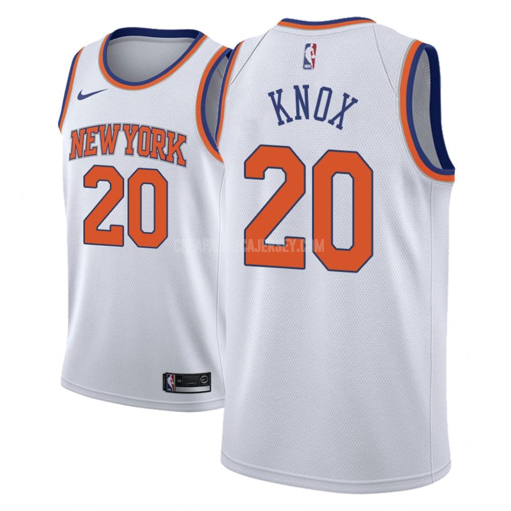 men's new york knicks kevin knox 20 white association replica jersey