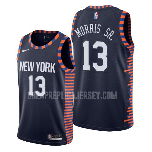 men's new york knicks marcus morris 13 navy city edition replica jersey