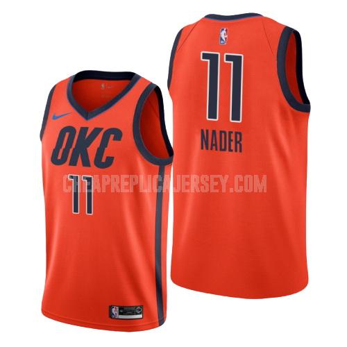 men's oklahoma city thunder abdel nader 11 orange earned edition replica jersey