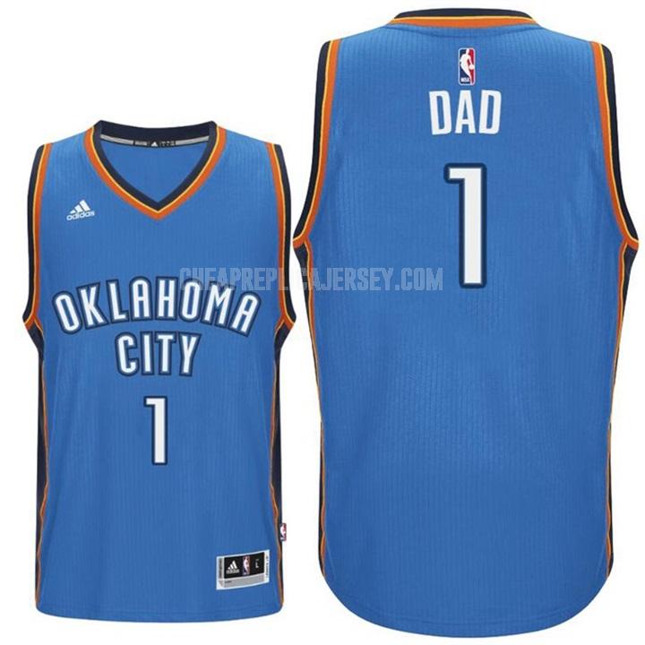 men's oklahoma city thunder dad 1 blue fathers day replica jersey
