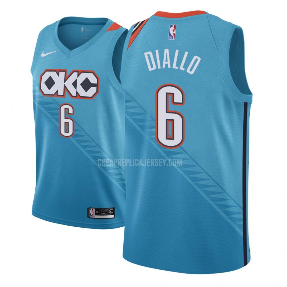 men's oklahoma city thunder hamidou diallo 6 blue city edition replica jersey