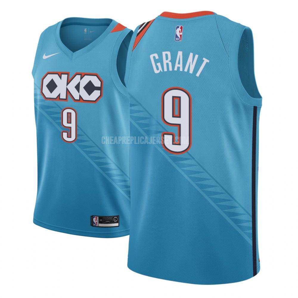 men's oklahoma city thunder jerami grant 9 blue city edition replica jersey