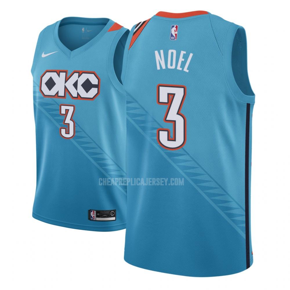 men's oklahoma city thunder nerlens noel 3 blue city edition replica jersey