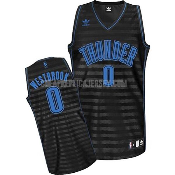 men's oklahoma city thunder russell westbrook 0 black groove fashion replica jersey