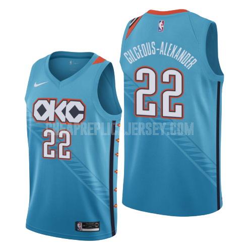 men's oklahoma city thunder shai gilgeous-alexander 2 blue city edition replica jersey