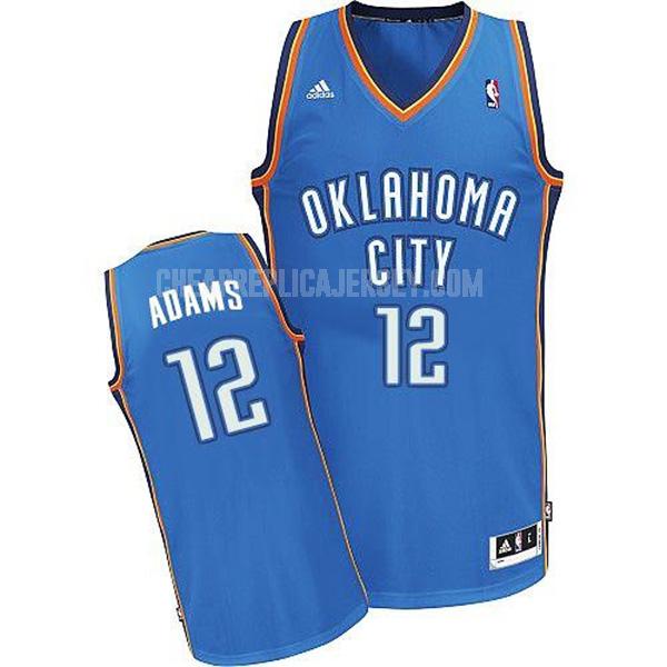 men's oklahoma city thunder steven adams 12 blue road replica jersey
