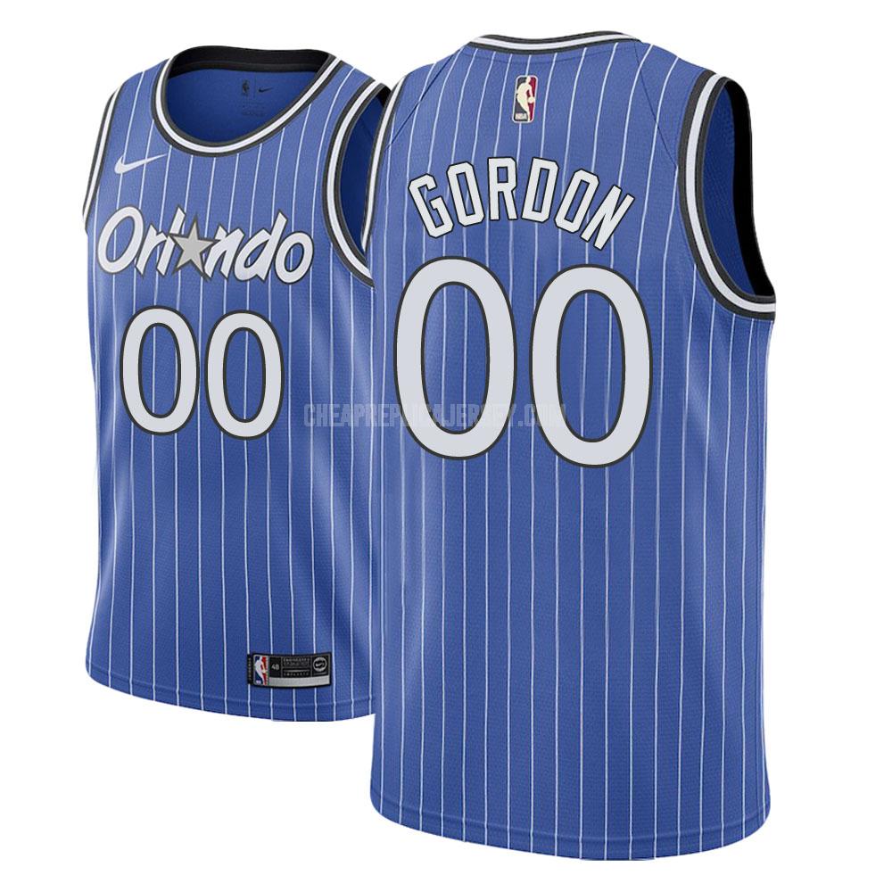 men's orlando magic aaron gordon 0 blue hardwood classic replica jersey