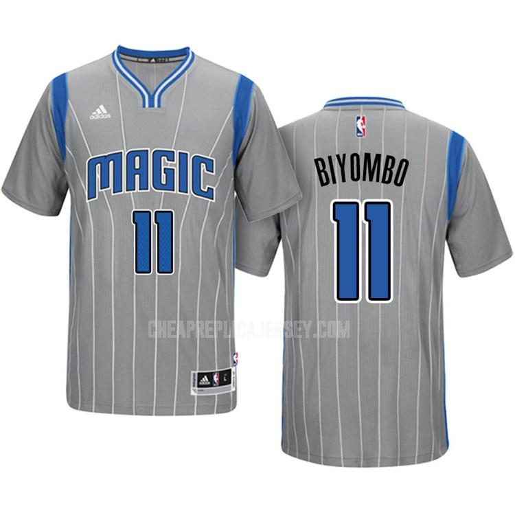 men's orlando magic bismack biyombo 11 gray short sleeve replica jersey