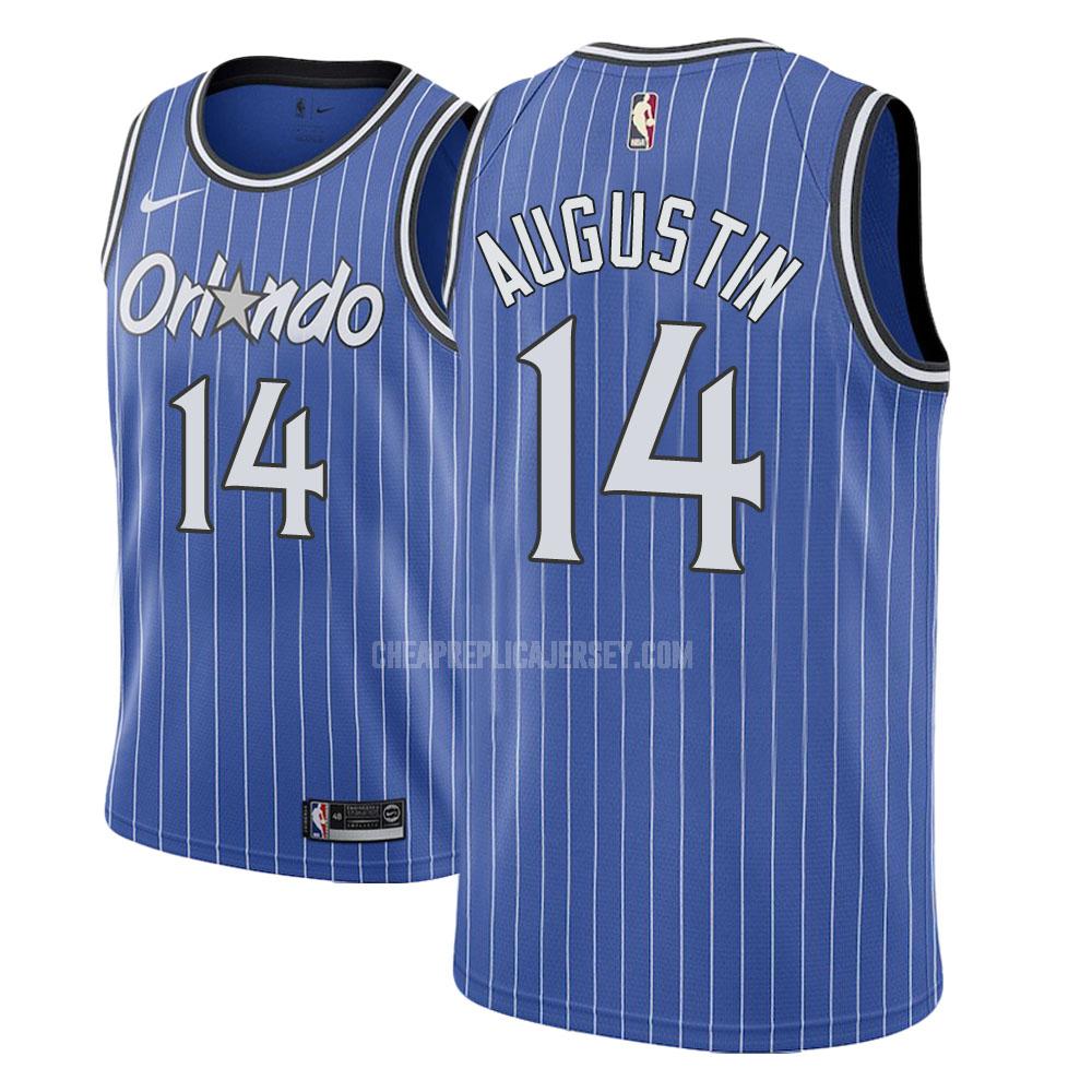 men's orlando magic dj augustin 14 blue hardwood classic replica jersey