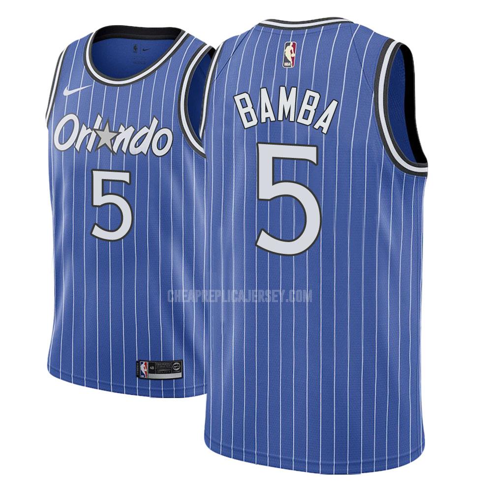men's orlando magic mohamed bamba 5 blue hardwood classic replica jersey