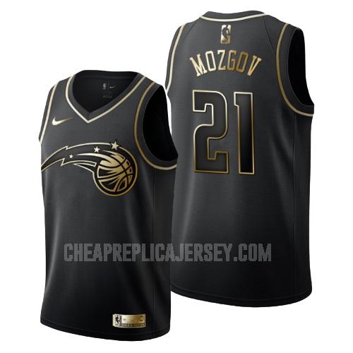 men's orlando magic timofey mozgov 21 black golden edition replica jersey