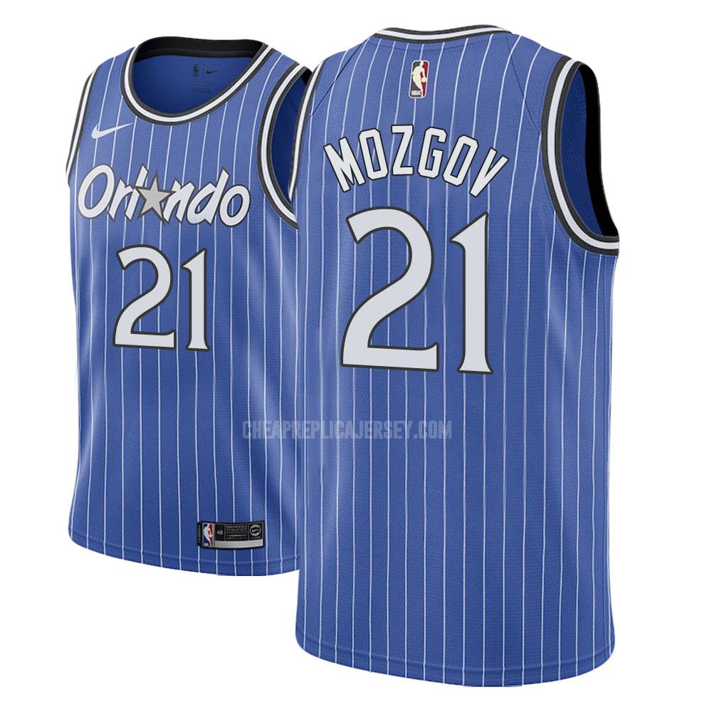 men's orlando magic timofey mozgov 21 blue hardwood classic replica jersey