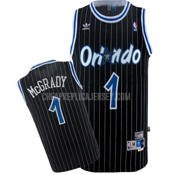 men's orlando magic tracy mcgrady 1 black st replica jersey