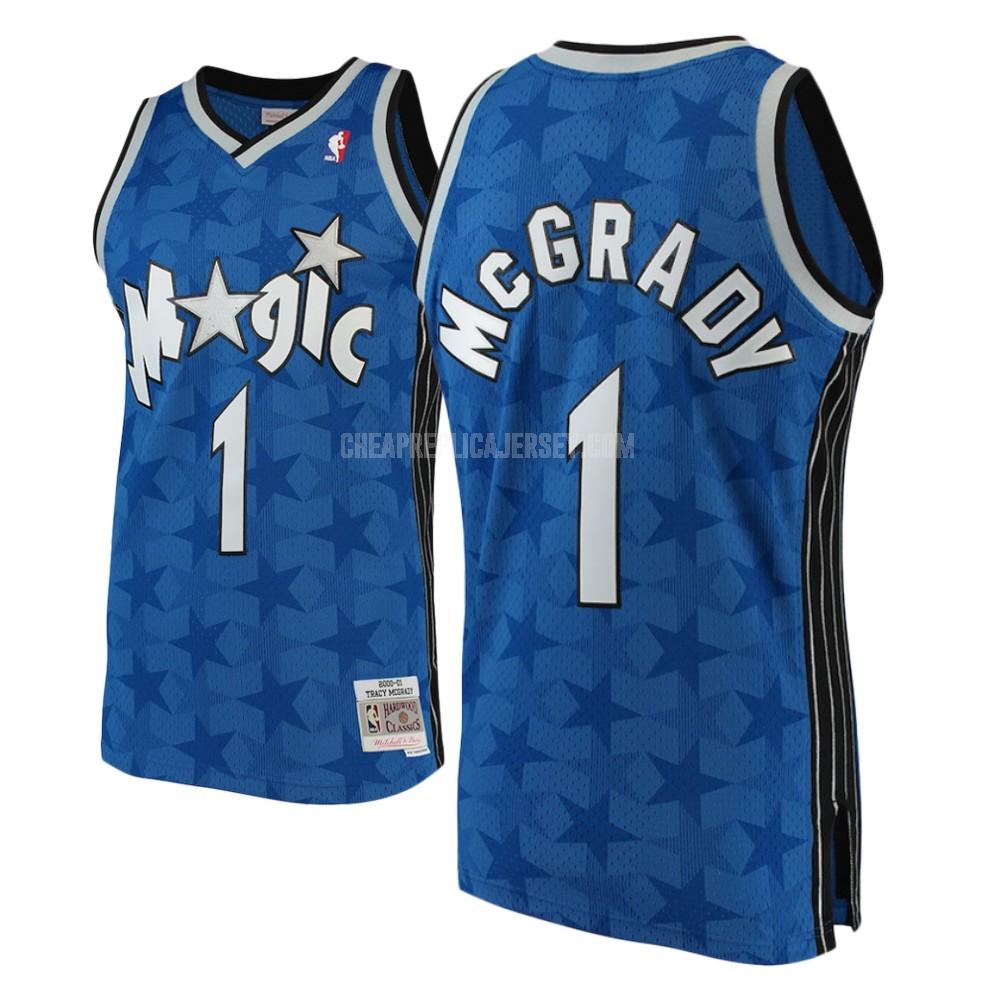 men's orlando magic tracy mcgrady 1 blue hardwood classics replica jersey