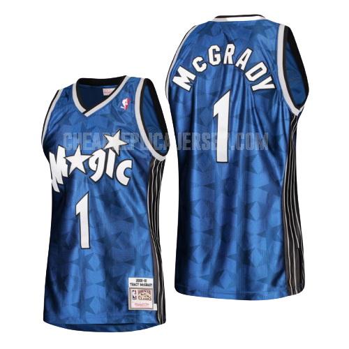 men's orlando magic tracy mcgrady 1 blue road hardwood classics replica jersey