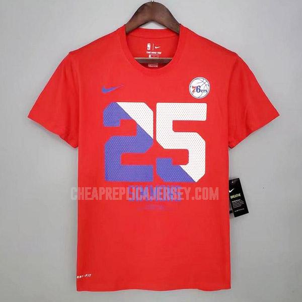 men's philadelphia 76ers ben simmons 25 red 417a67 t-shirt