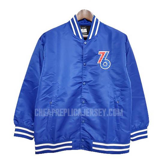 men's philadelphia 76ers blue basketball jacket