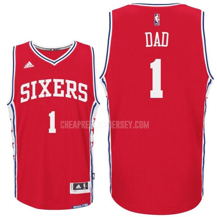 men's philadelphia 76ers dad 1 red fathers day replica jersey