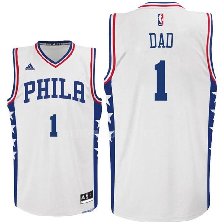 men's philadelphia 76ers dad 1 white fathers day replica jersey