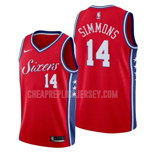 men's philadelphia 76ers jonathon simmons 14 red statement replica jersey