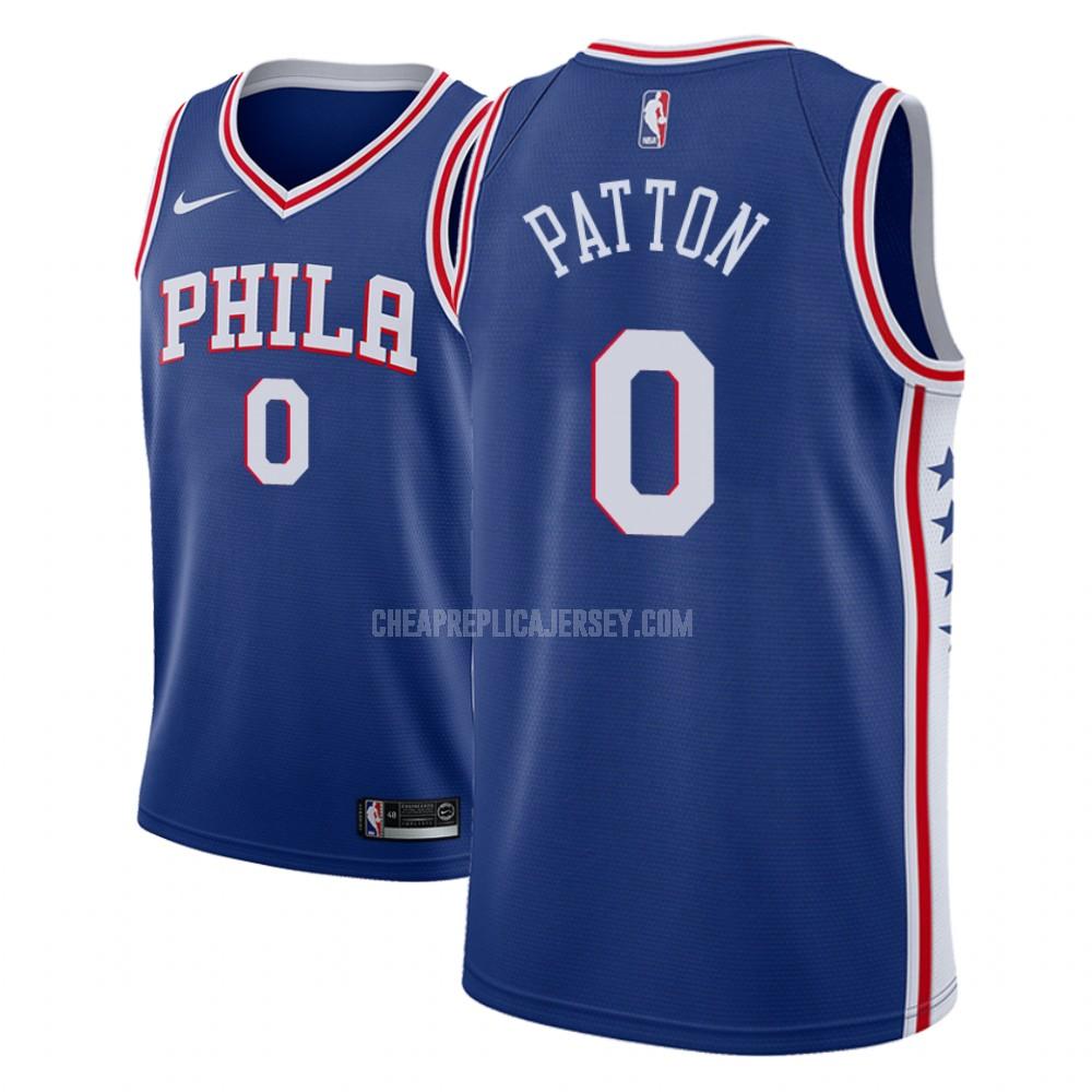 men's philadelphia 76ers justin patton 0 blue icon replica jersey