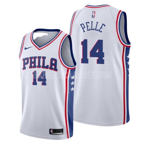 men's philadelphia 76ers norvel pelle 14 white association replica jersey