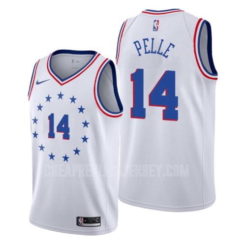 men's philadelphia 76ers norvel pelle 14 white earned edition replica jersey