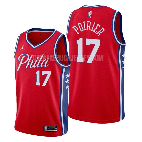 men's philadelphia 76ers vincent poirier 17 red statement replica jersey