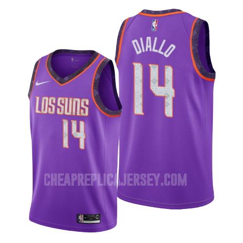 men's phoenix suns cheick diallo 14 purple city edition replica jersey