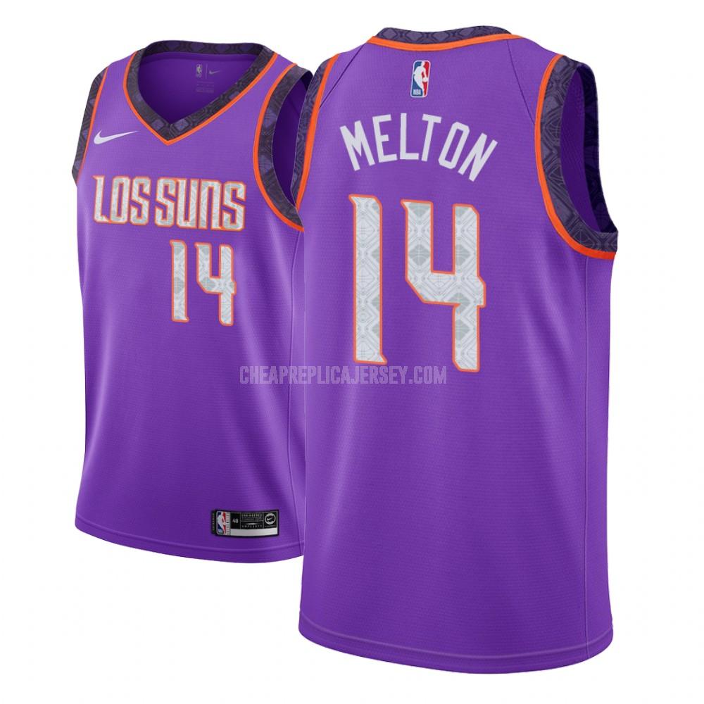 men's phoenix suns de'anthony melton 14 purple city edition replica jersey