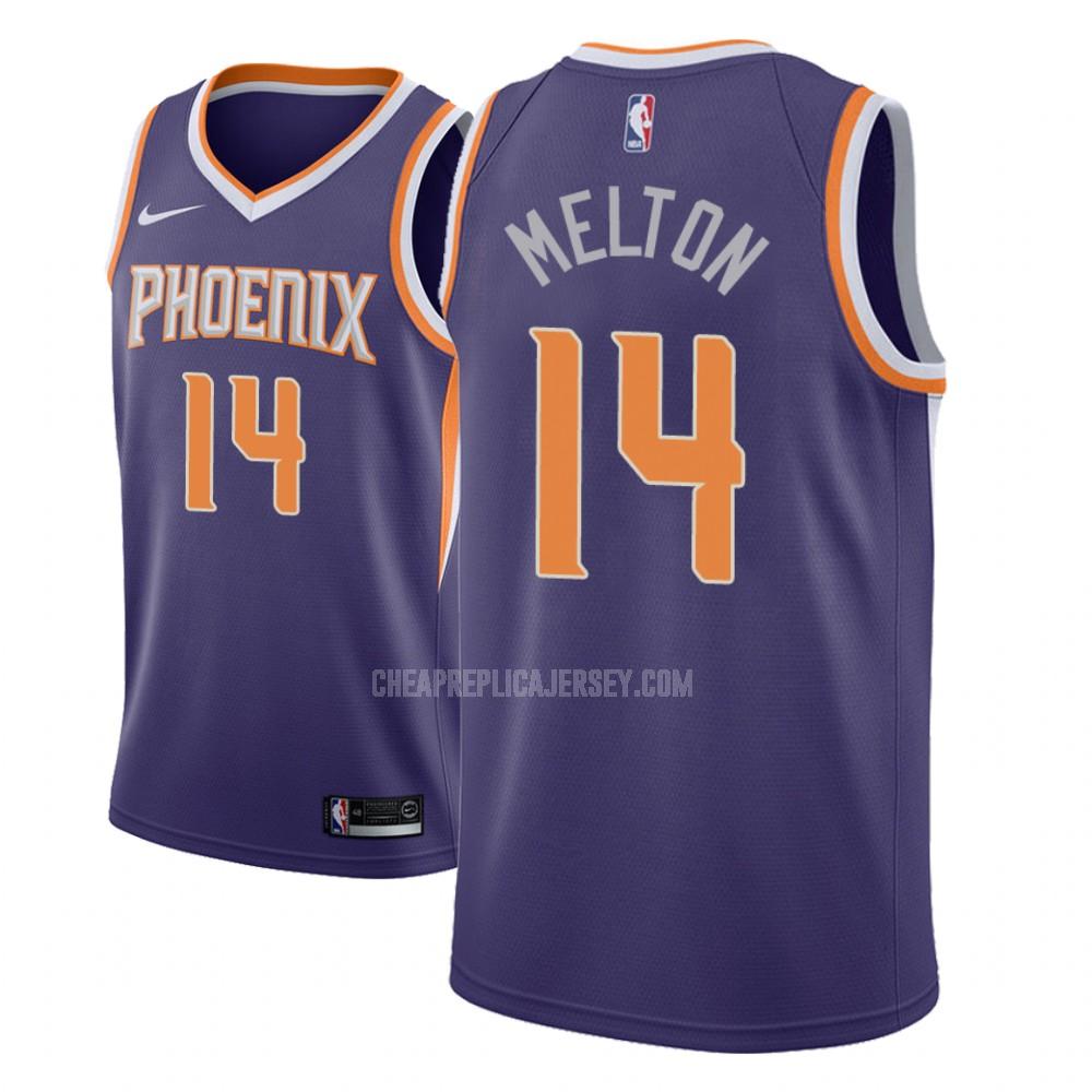 men's phoenix suns de'anthony melton 14 purple icon replica jersey