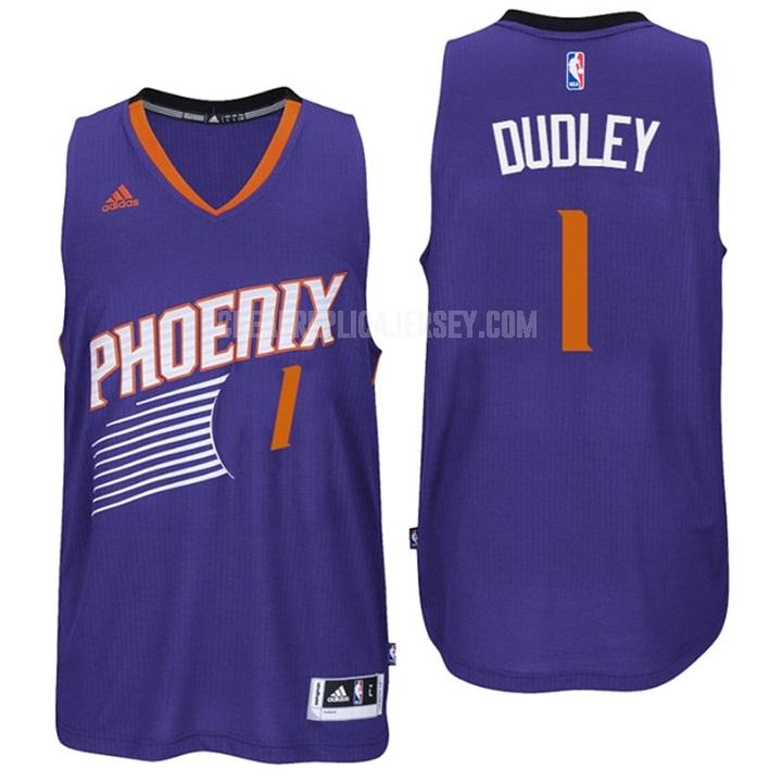 men's phoenix suns jared dudley 1 purple road swingman replica jersey