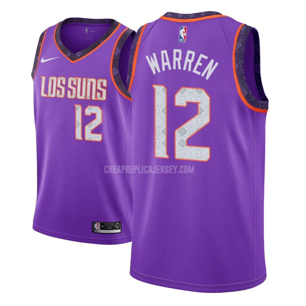 men's phoenix suns tj warren 12 purple city edition replica jersey