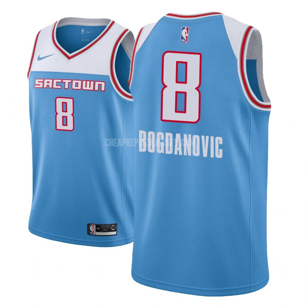 men's sacramento kings bogdan bogdanovic 8 blue city edition replica jersey