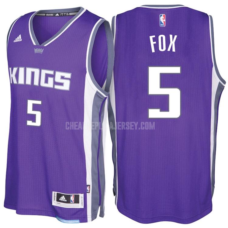 men's sacramento kings de'aaron fox 5 purple road replica jersey