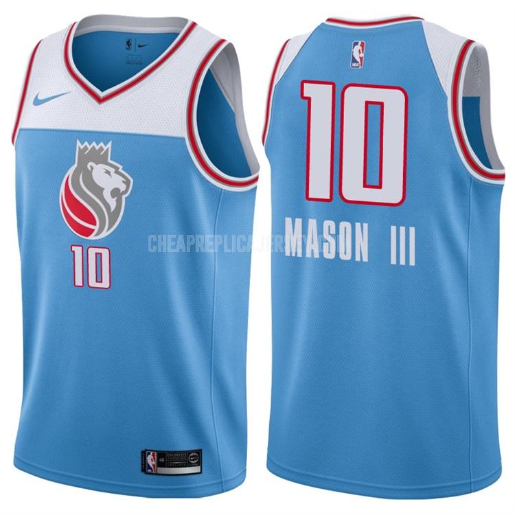 men's sacramento kings frank mason iii 10 blue city edition replica jersey