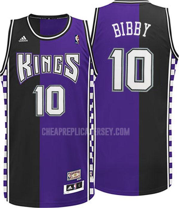 men's sacramento kings mike bibby 10 purple hardwood classic replica jersey
