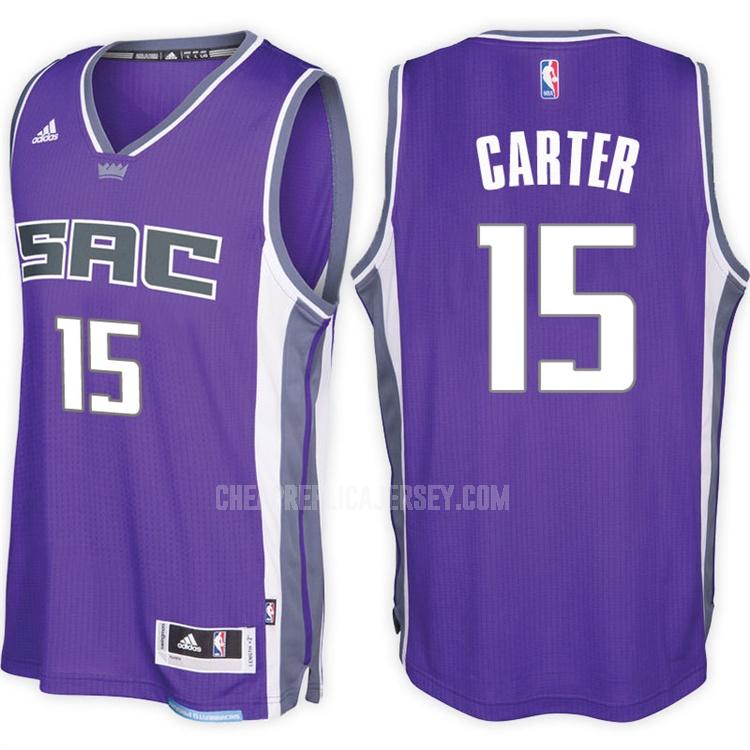 men's sacramento kings vince carter 15 purple road replica jersey