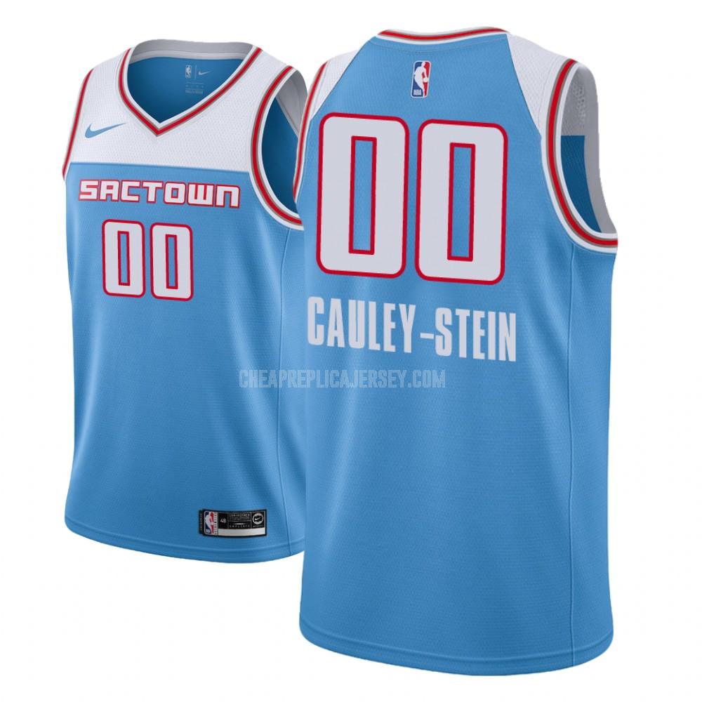 men's sacramento kings willie cauley stein 0 blue city edition replica jersey