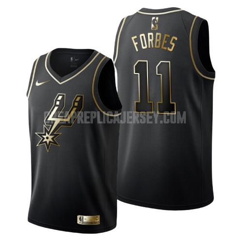 men's san antonio spurs bryn forbes 11 black golden edition replica jersey
