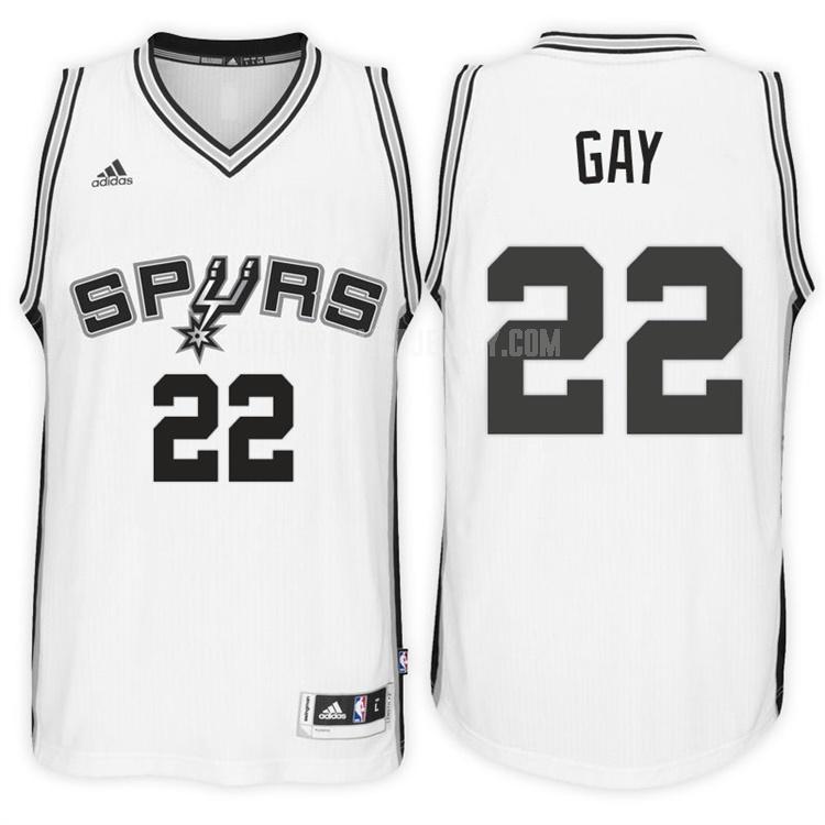 men's san antonio spurs rudy gay 22 white home replica jersey