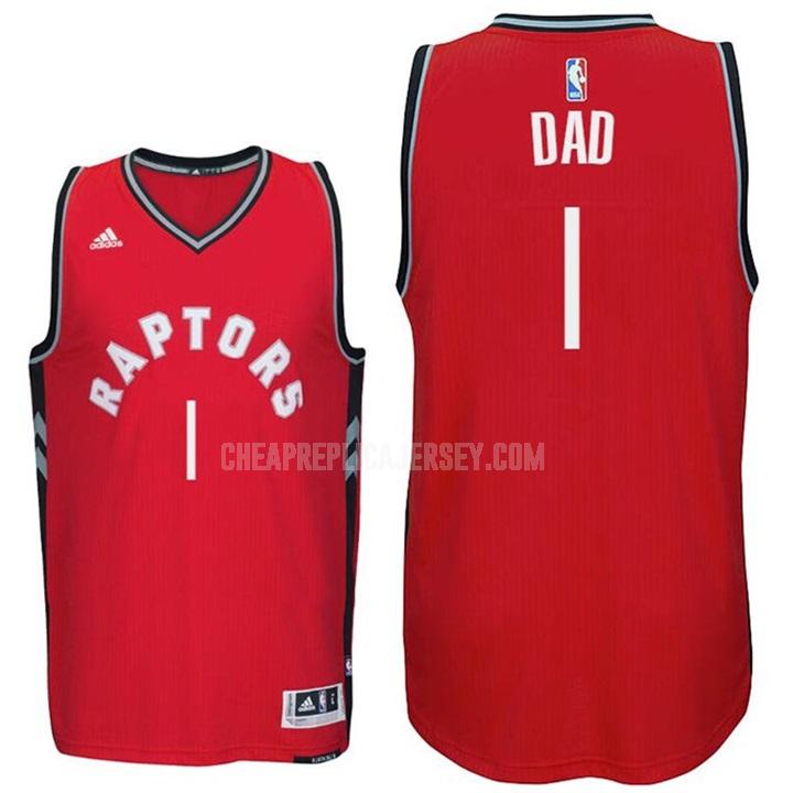 men's toronto raptors dad 1 red fathers day replica jersey