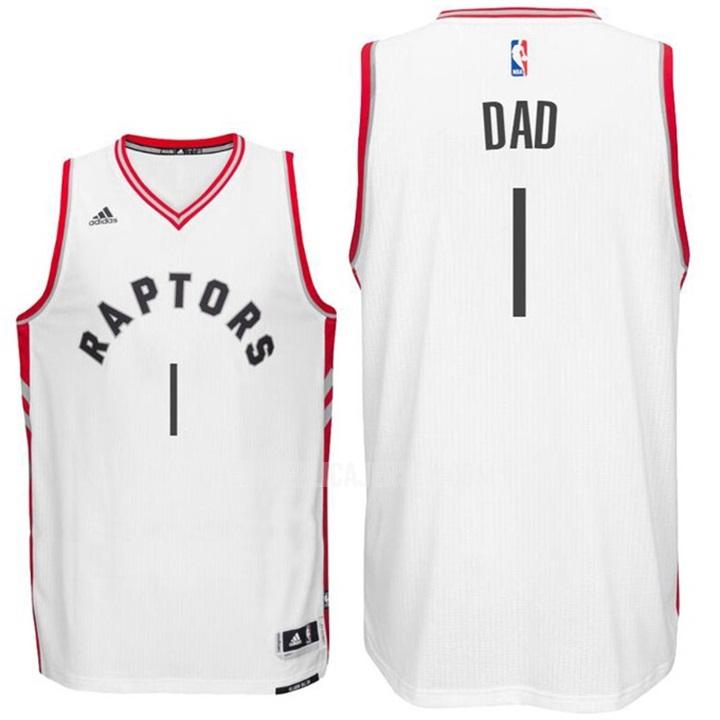 men's toronto raptors dad 1 white fathers day replica jersey