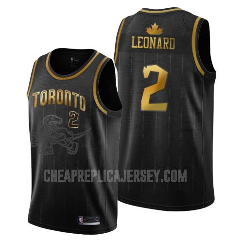 men's toronto raptors kawhi leonard 2 black golden edition replica jersey