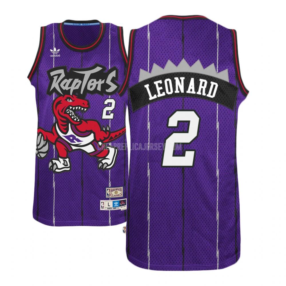 men's toronto raptors kawhi leonard 2 purple hardwood classic replica jersey