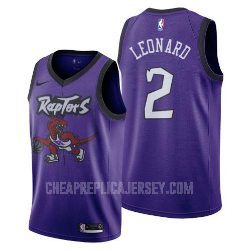 men's toronto raptors kawhi leonard 2 purple throwback replica jersey