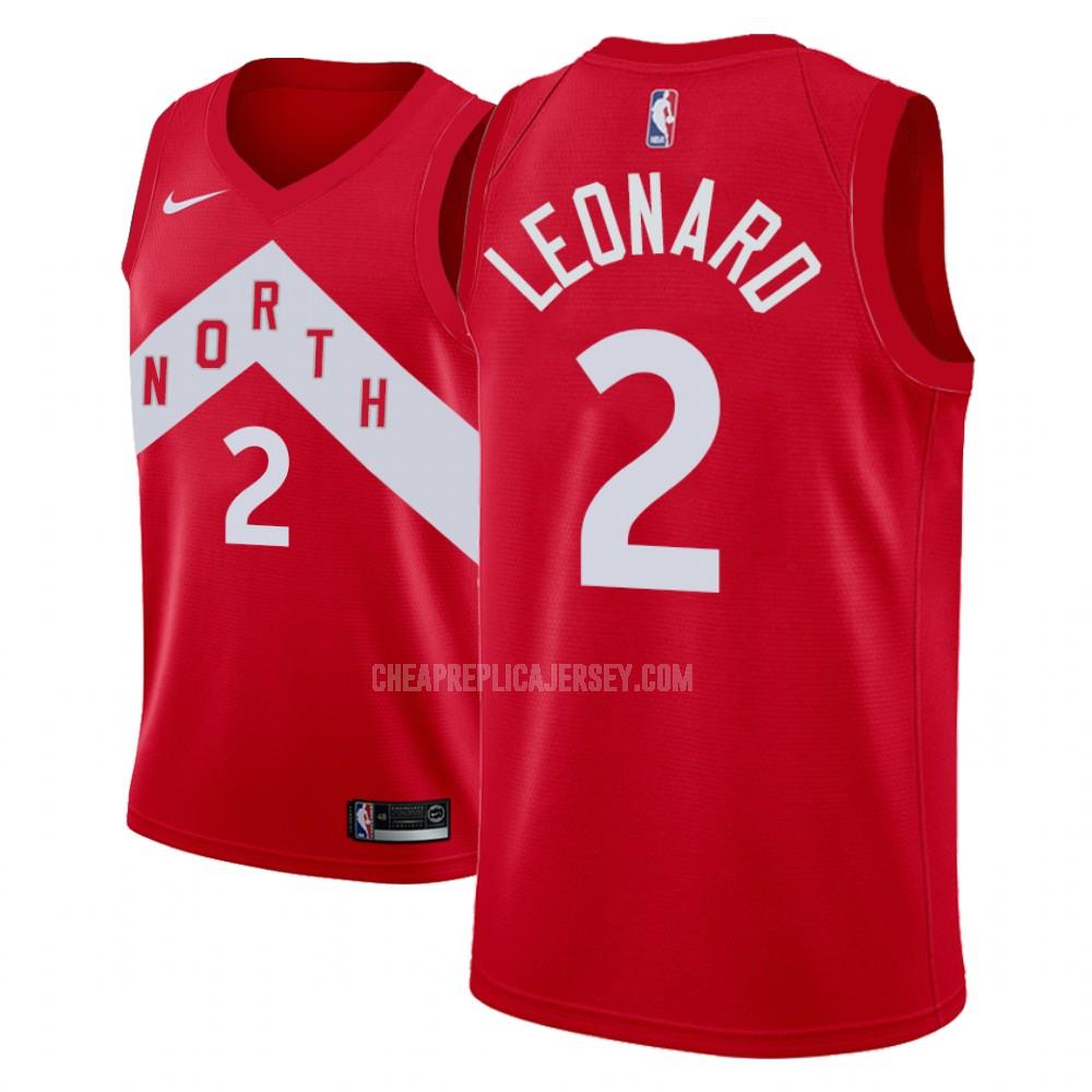men's toronto raptors kawhi leonard 2 red earned edition replica jersey