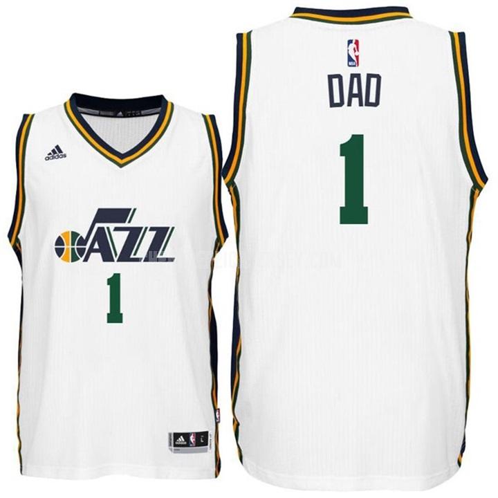 men's utah jazz dad 1 white fathers day replica jersey