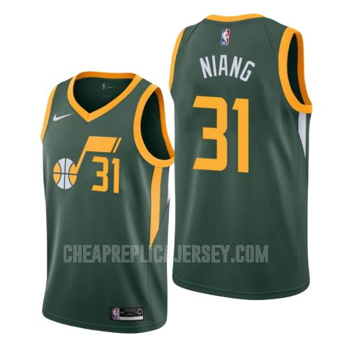 men's utah jazz georges niang 31 green earned edition replica jersey